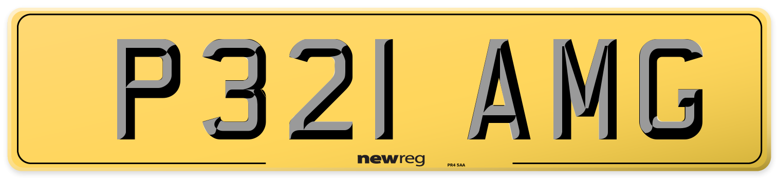 P321 AMG Rear Number Plate