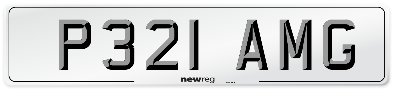 P321 AMG Front Number Plate