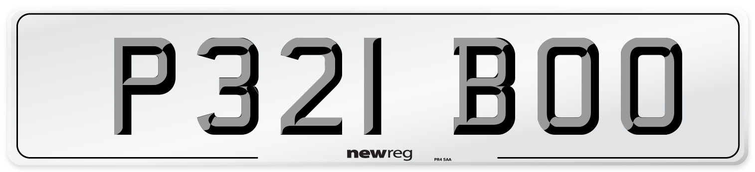 P321 BOO Front Number Plate