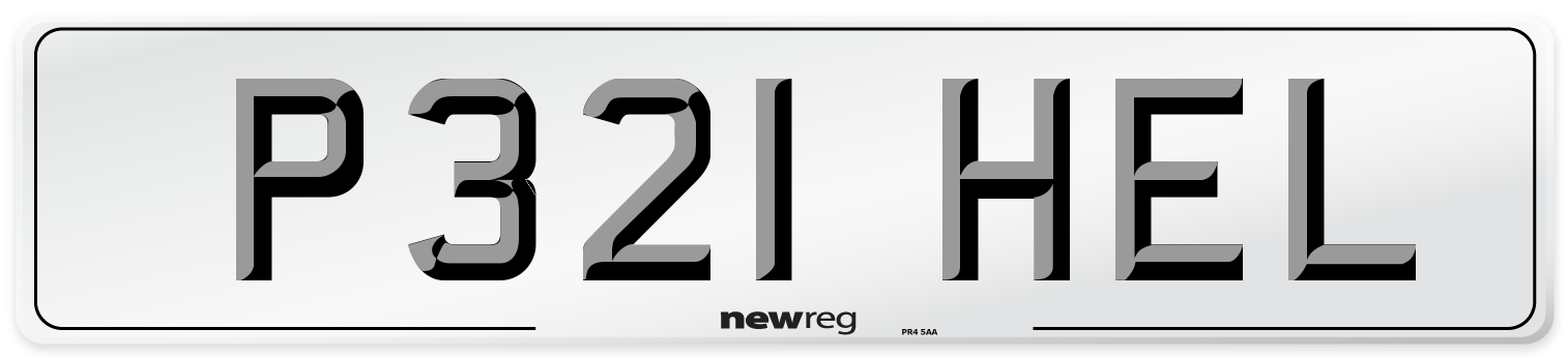 P321 HEL Front Number Plate
