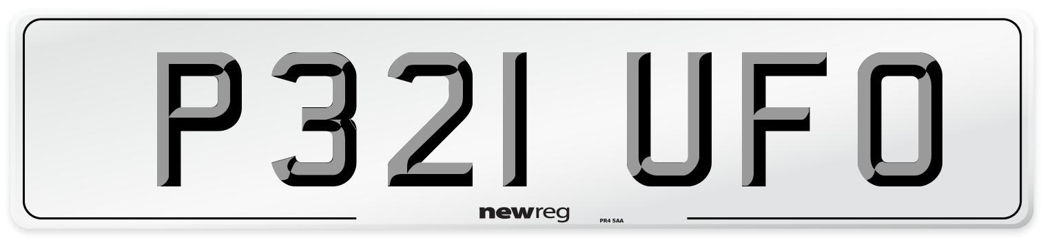 P321 UFO Front Number Plate