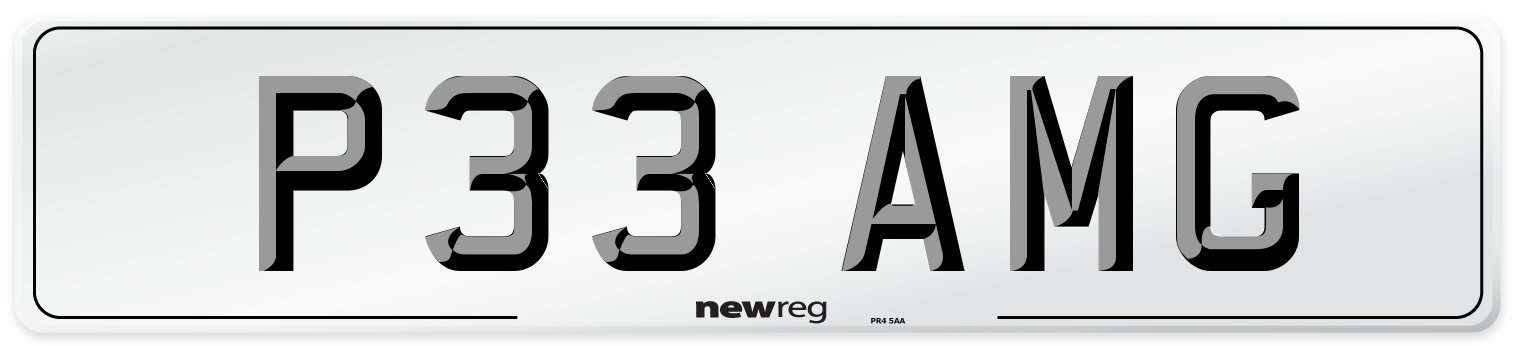 P33 AMG Front Number Plate