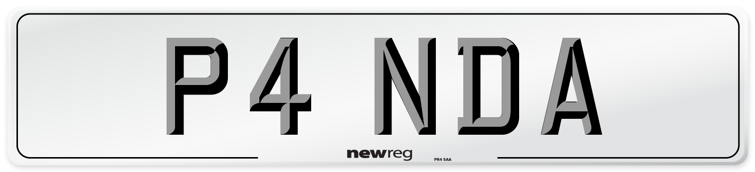 P4 NDA Front Number Plate