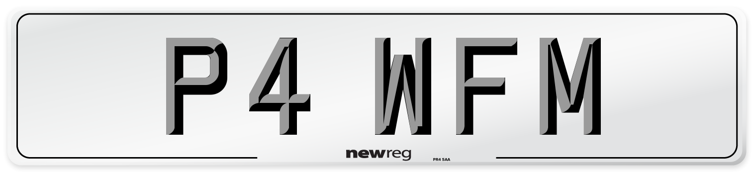 P4 WFM Front Number Plate