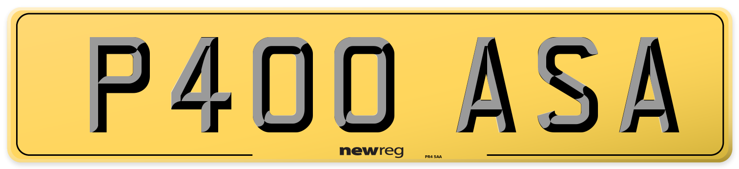 P400 ASA Rear Number Plate