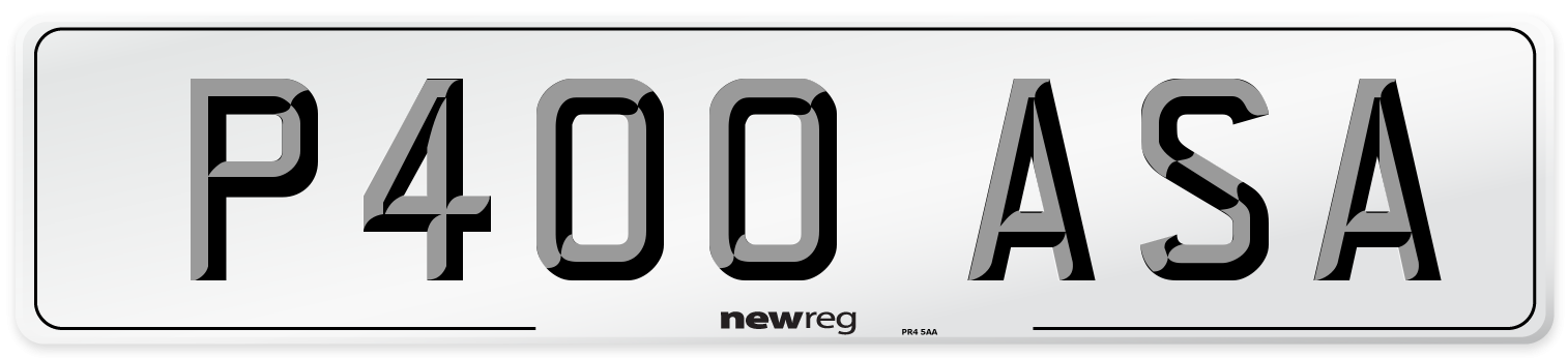 P400 ASA Front Number Plate
