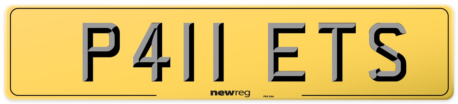 P411 ETS Rear Number Plate