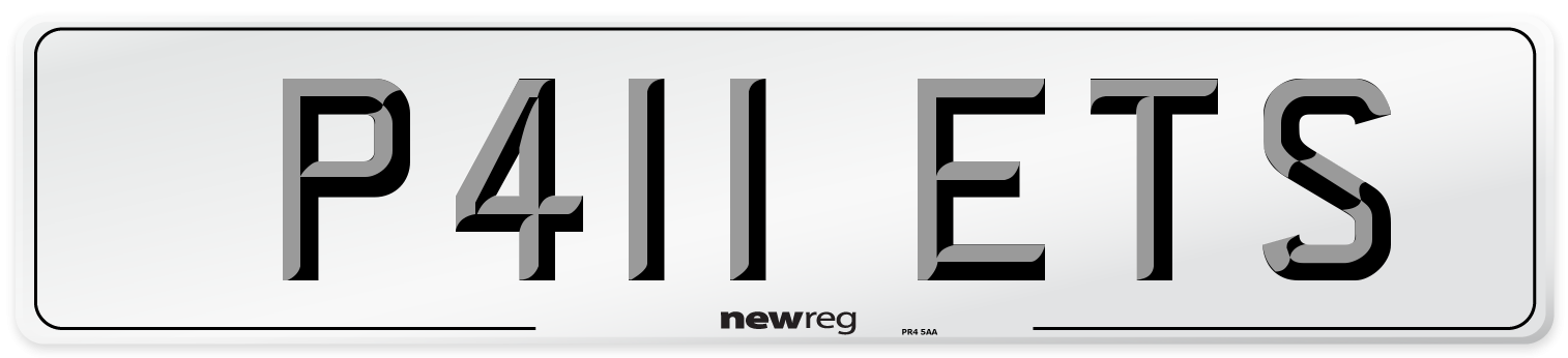 P411 ETS Front Number Plate