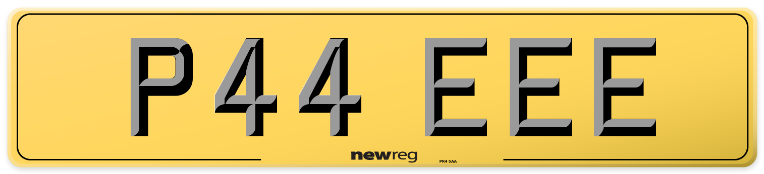 P44 EEE Rear Number Plate