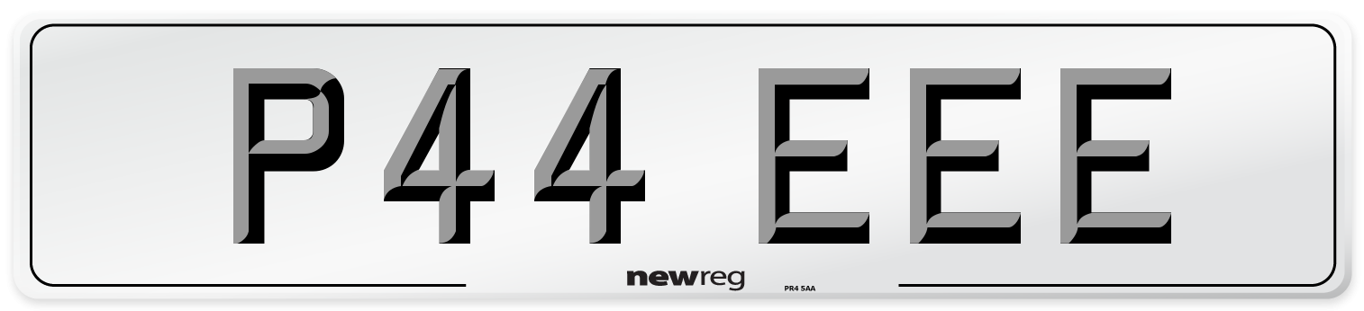 P44 EEE Front Number Plate
