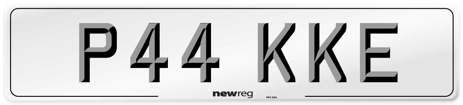 P44 KKE Front Number Plate