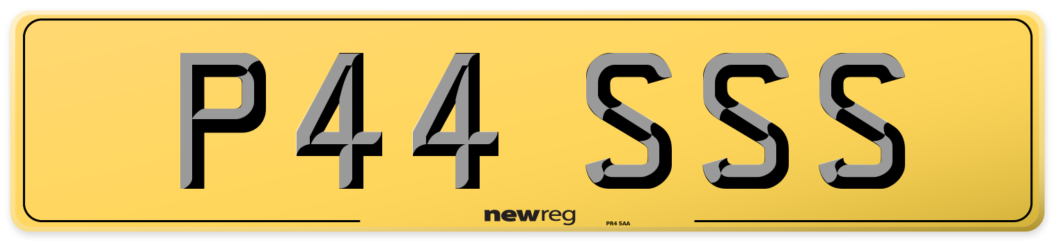 P44 SSS Rear Number Plate