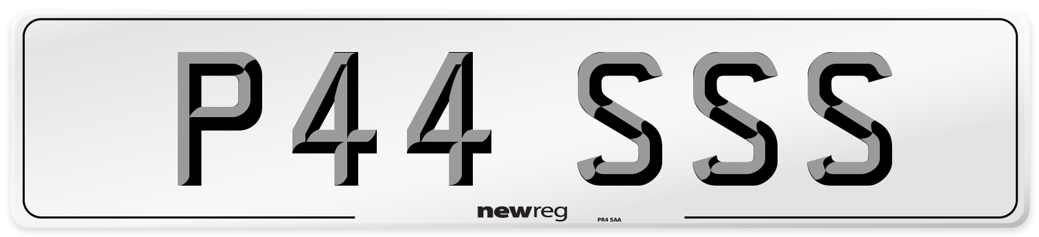 P44 SSS Front Number Plate