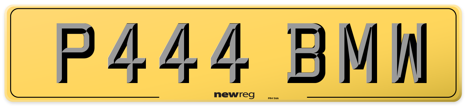 P444 BMW Rear Number Plate