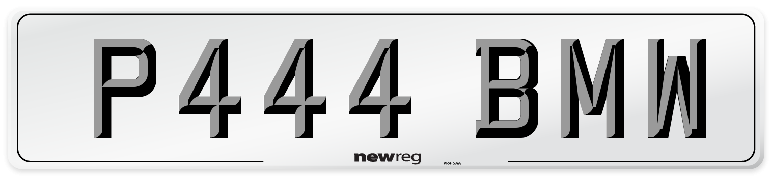 P444 BMW Front Number Plate