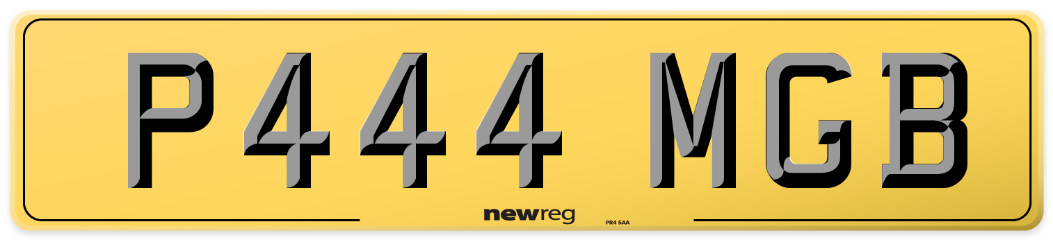 P444 MGB Rear Number Plate