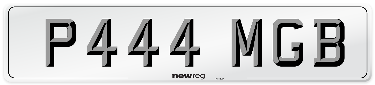 P444 MGB Front Number Plate