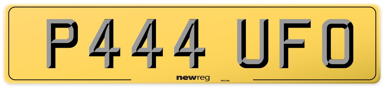 P444 UFO Rear Number Plate