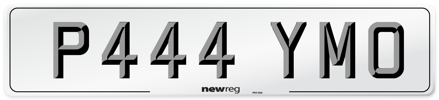 P444 YMO Front Number Plate