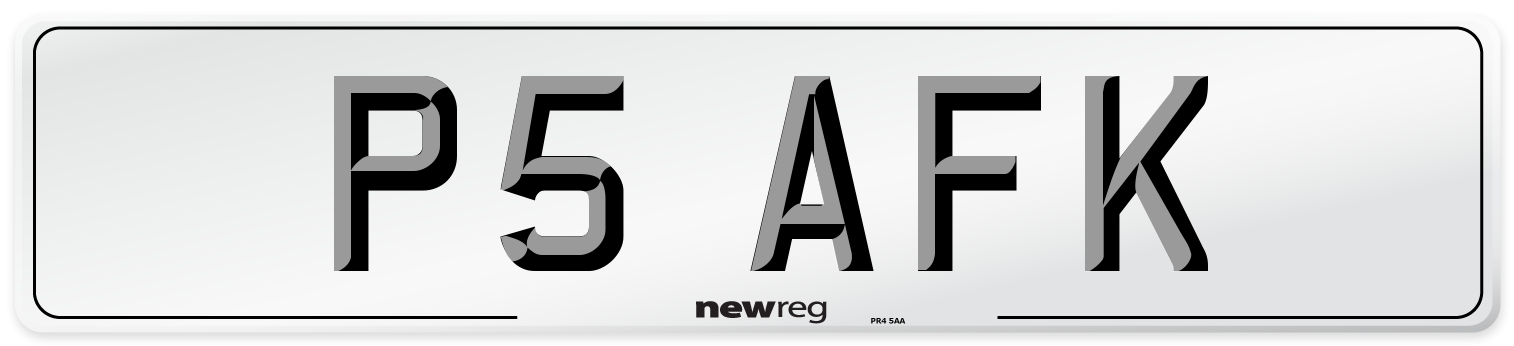P5 AFK Front Number Plate