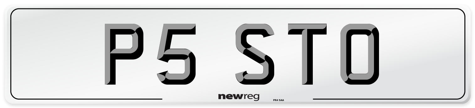 P5 STO Front Number Plate