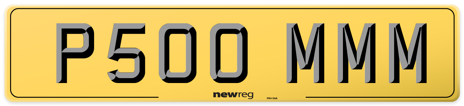 P500 MMM Rear Number Plate