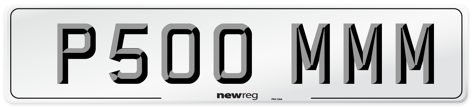 P500 MMM Front Number Plate
