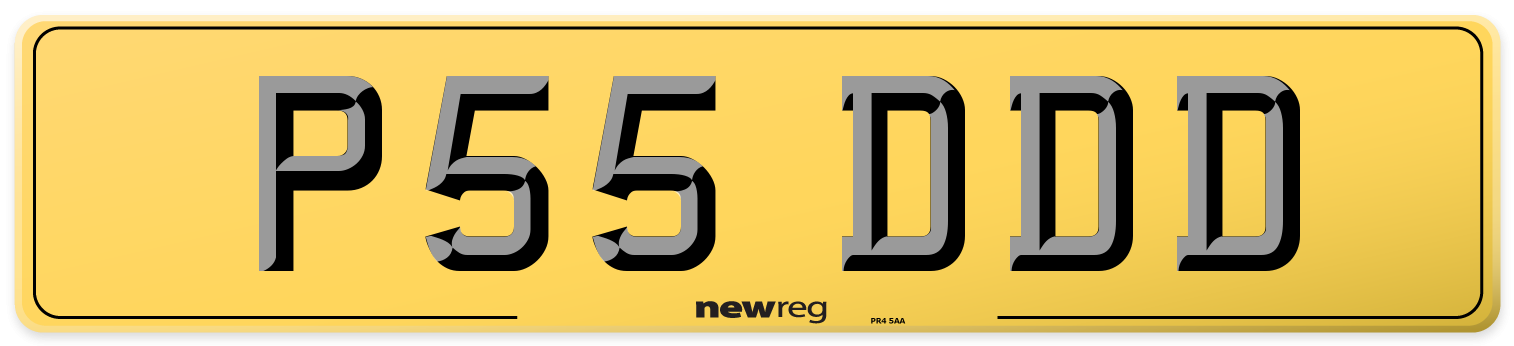 P55 DDD Rear Number Plate
