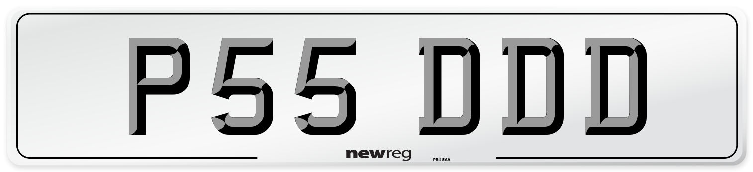 P55 DDD Front Number Plate