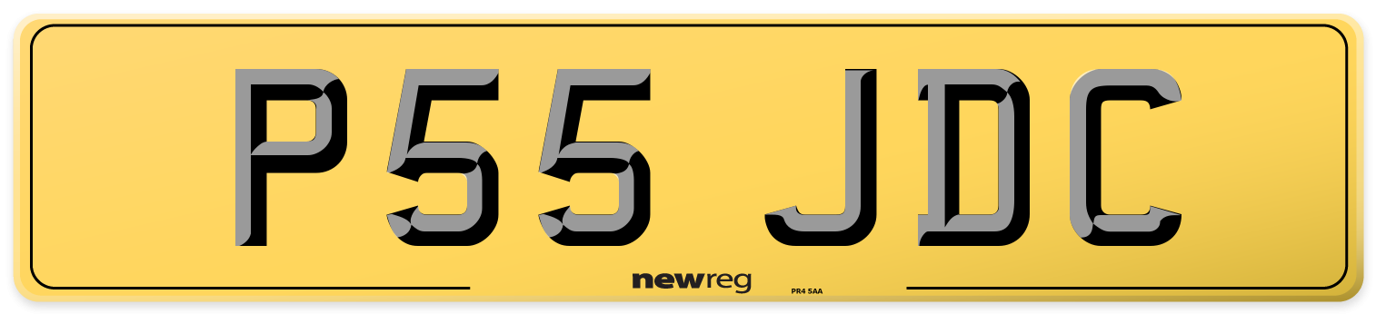 P55 JDC Rear Number Plate