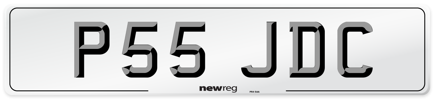 P55 JDC Front Number Plate