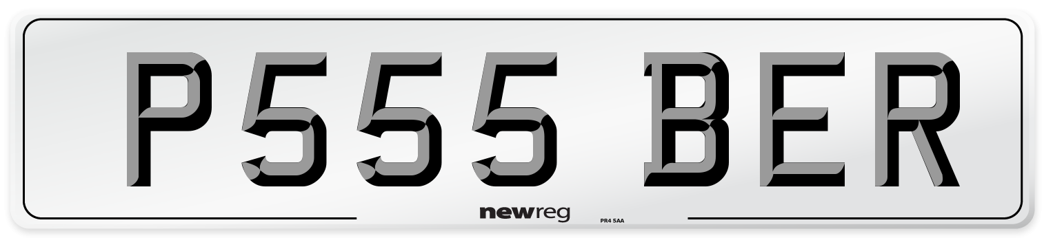 P555 BER Front Number Plate
