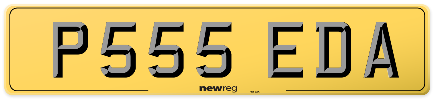 P555 EDA Rear Number Plate