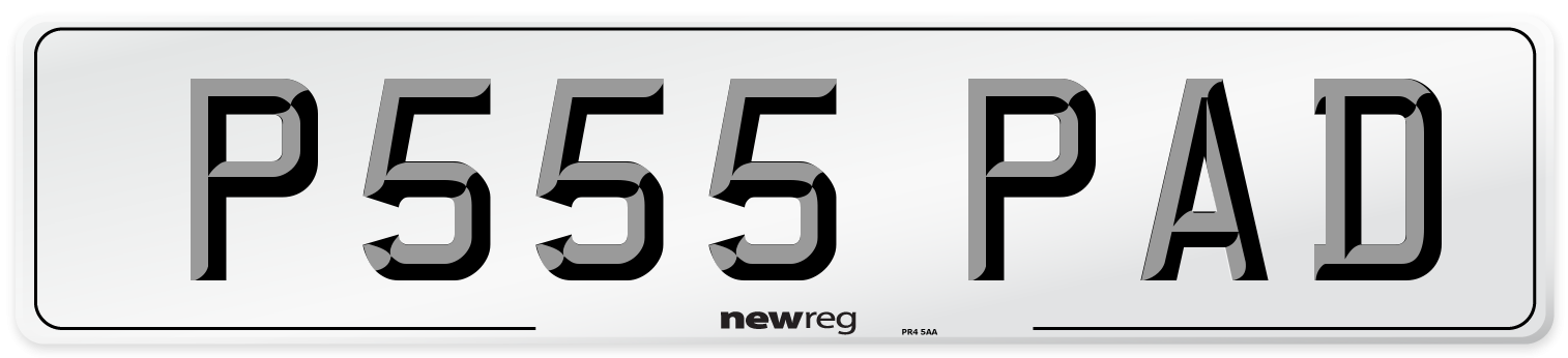 P555 PAD Front Number Plate