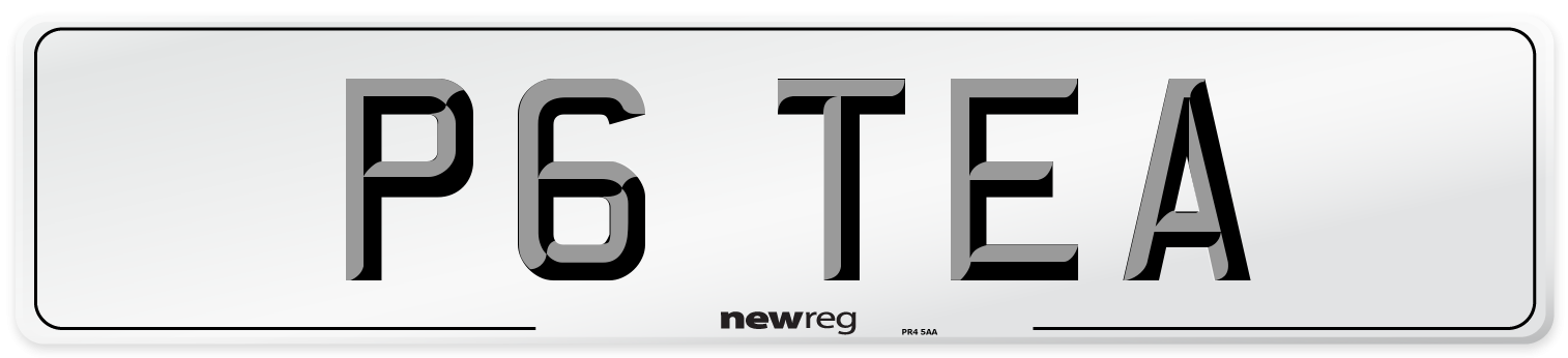 P6 TEA Front Number Plate