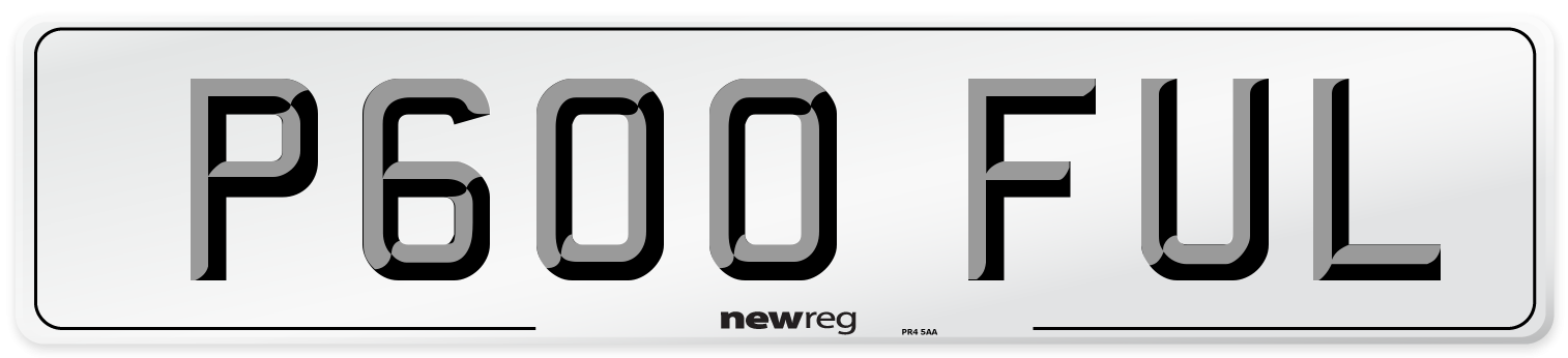 P600 FUL Front Number Plate