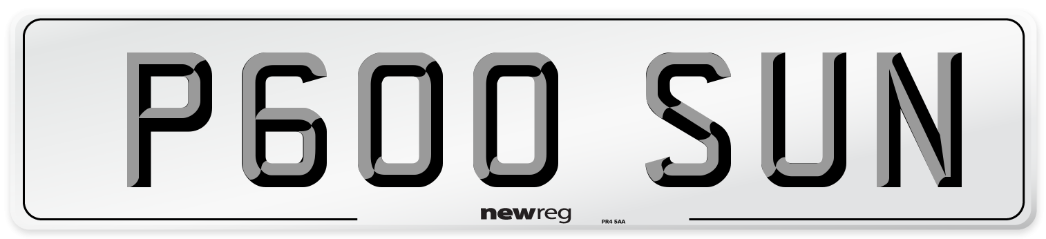 P600 SUN Front Number Plate