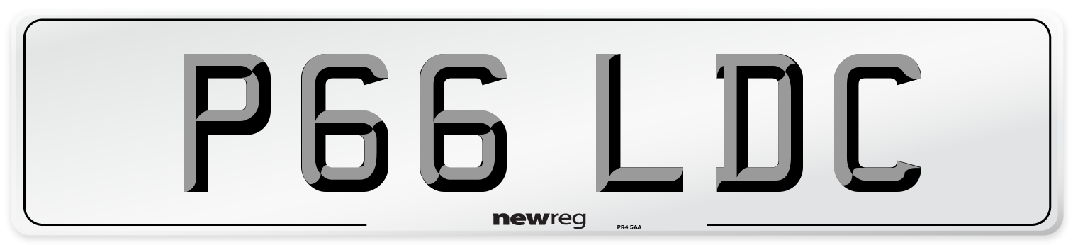 P66 LDC Front Number Plate