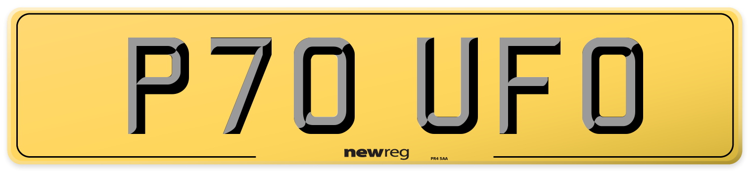P70 UFO Rear Number Plate