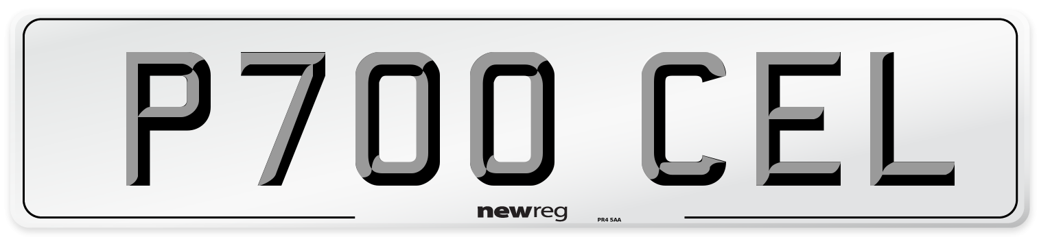 P700 CEL Front Number Plate