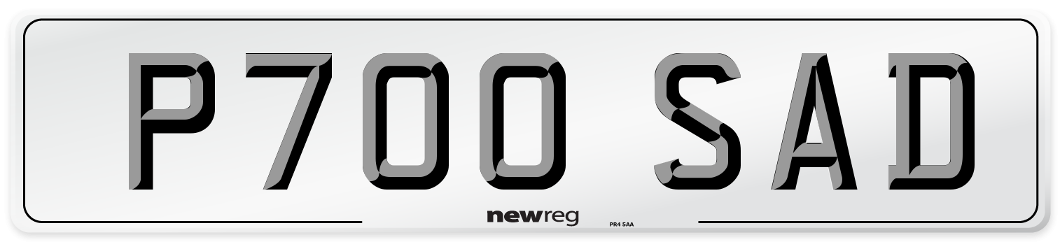 P700 SAD Front Number Plate