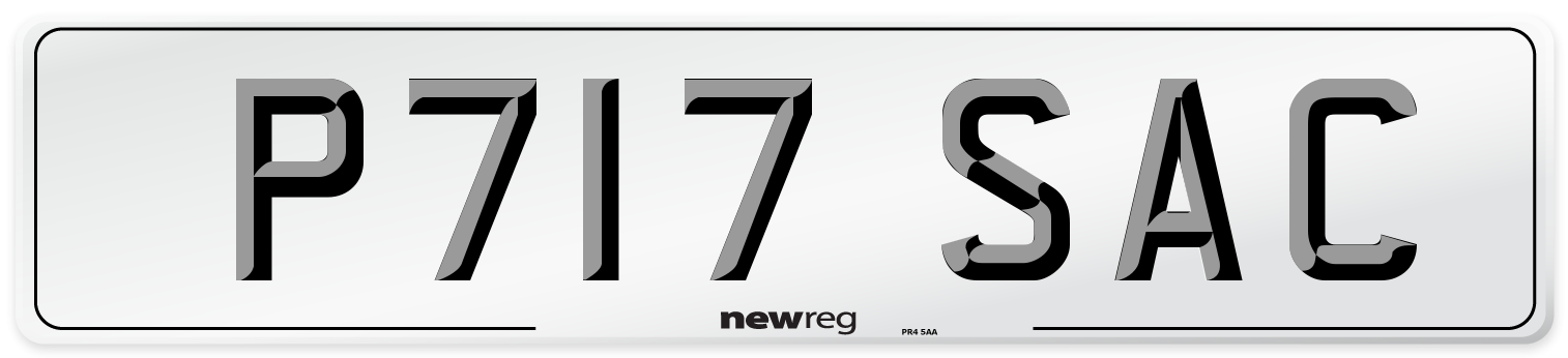 P717 SAC Front Number Plate