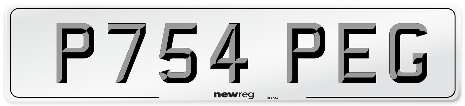 P754 PEG Front Number Plate