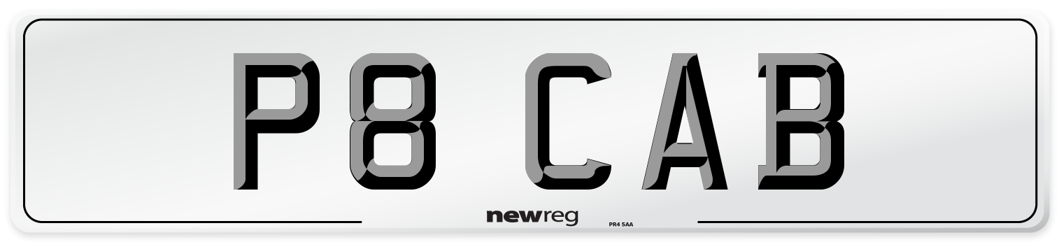 P8 CAB Front Number Plate
