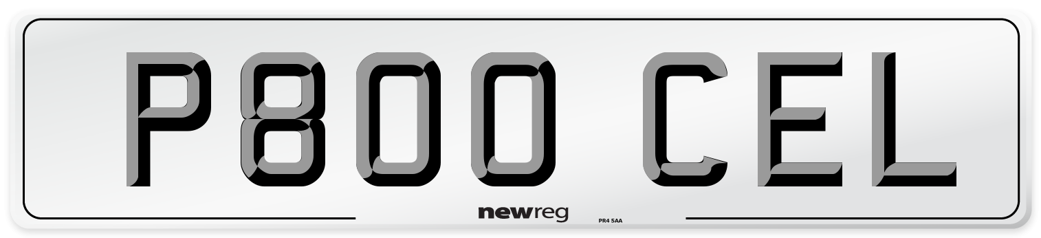 P800 CEL Front Number Plate