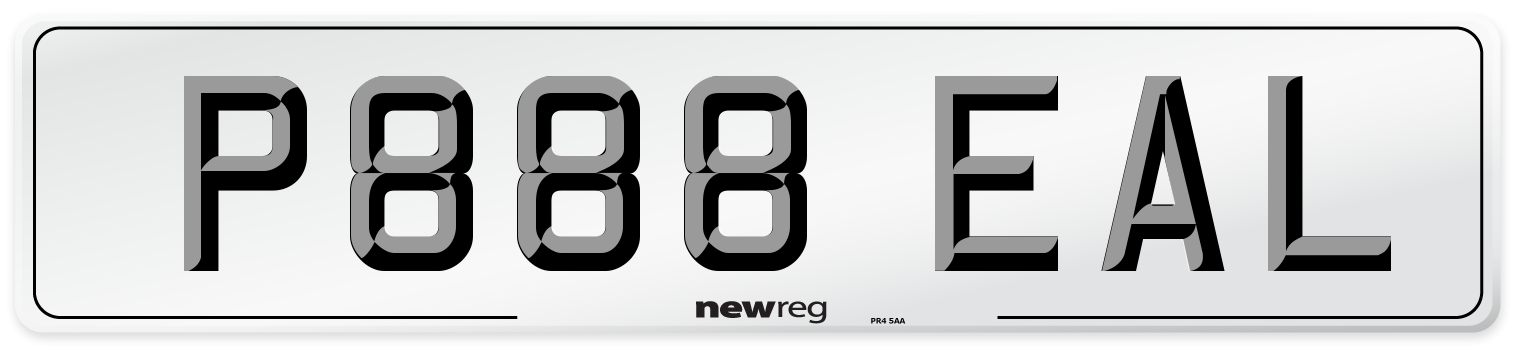 P888 EAL Front Number Plate