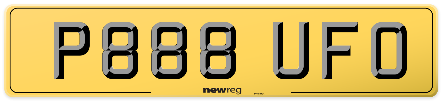 P888 UFO Rear Number Plate