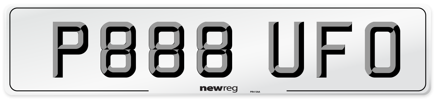 P888 UFO Front Number Plate