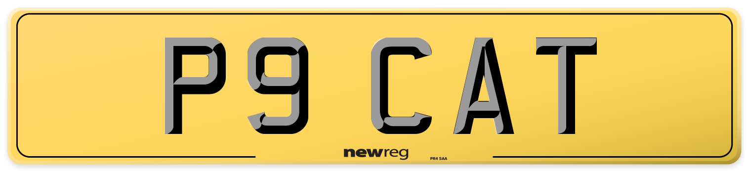 P9 CAT Rear Number Plate
