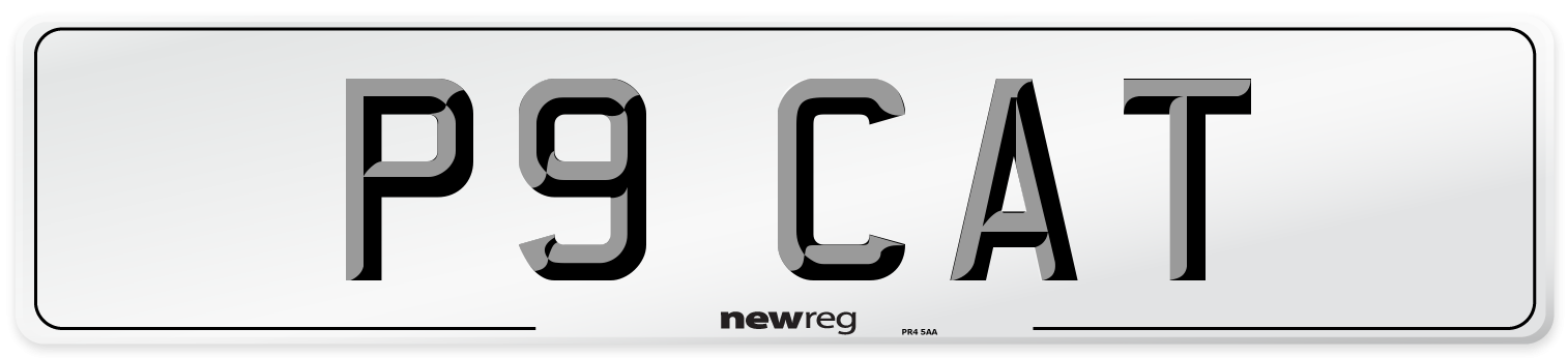 P9 CAT Front Number Plate